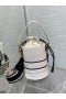 Dior Ambiente Cubo Bolso Blanco De Piel De Becerro