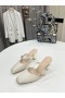 Dior Mujeres Mulas Bombas De Blanco