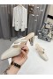 Dior Mujeres Mulas Bombas De Blanco