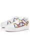 Christian Louboutin 2002sl Bajo las Zapatillas de deporte de Cuero de Becerro Blanco