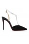 Christian Louboutin Athina Bomba De 100 Mm Bombas De Nappa Cuero Y Gamuza Negro Zapatos De Christian Louboutin
