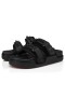 Christian Louboutin Daddy Piscina Sandalias de Cuero de Becerro Negro CL Zapatos de la Tienda