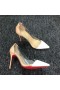 Christian Louboutin Debout Bombas de Cuero Y PVC Blanco Desnudo