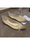 Christian Louboutin Locuras De Strass Pisos De Malla De Cuero De Oro