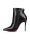 Christian Louboutin Giddylina Botín De 100 Mm Bajo Las Botas De Piel De Becerro Negro
