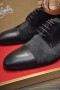 Christian Louboutin Greggo Oxford de Cuero de Becerro y de ante Negro