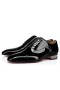 Christian Louboutin Greggyrocks Oxford, Zapatos De Charol Negro