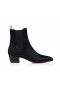 Christian Louboutin Rosalio Chelsea 40 Mm Botas De Crepé De Satén Negro