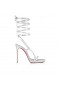 Christian Louboutin Sekmeta Alta 120mm Sandalias de Plataforma Iridiscente de Cuero de Napa de Plata