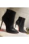 Christian Louboutin Snakilta Tacon Botas de Tobillo de 120mm de piel de Becerro Negro