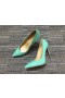 Christian Louboutin Para Kate Bombas 120mm Cuero de Patente de Menta