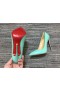 Christian Louboutin Para Kate Bombas 120mm Cuero de Patente de Menta