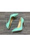 Christian Louboutin Para Kate Bombas 120mm Cuero de Patente de Menta