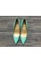 Christian Louboutin Para Kate Bombas 120mm Cuero de Patente de Menta