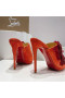 Christian Louboutin Submuline Mulas 100mm de Gamuza Naranja