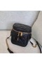 Saint Laurent de los 80 de la Vanidad de la Bolsa de Negro Acolchado de Cuero de Grano