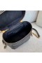 Saint Laurent de los 80 de la Vanidad de la Bolsa de Negro Acolchado de Cuero de Grano