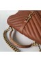 Saint Laurent College Media De Bolsa Marrón Matelasse De Cuero Saint Laurent Bolsas