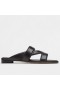 Bottega Veneta De La Banda De Diapositivas Negro De Piel De Cordero Bottega Veneta Diapositivas