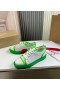 Christian Louboutin Adolon Junior Bajo-Top De Las Zapatillas De Deporte De Cuero Verde Neón Zapatos De Christian Louboutin