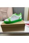Christian Louboutin Adolon Junior Bajo-Top De Las Zapatillas De Deporte De Cuero Verde Neón Zapatos De Christian Louboutin