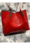 Christian Louboutin Cabarock Bolso De Cocodrilo En Relieve De Piel De Becerro Picos De Rojo
