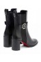 Christian Louboutin Chelsea Botín De Cuero Botas Negro Zapatos De Christian Louboutin