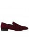 Christian Louboutin Dandy De Pollo Mocasines De Terciopelo Burdeos Zapatos De Christian Louboutin