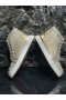 Christian Louboutin Mixkeoshell Plana Alta-top de las Mujeres Zapatillas de deporte de los Picos y Strass Plata Oro