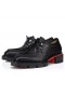 Christian Louboutin Nuestro Pabelito Derbies De Cuero De Becerro Negro Zapatos De Christian Louboutin