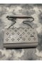 Christian Louboutin Paloma Picos De Cuero Adornado Bolso De Mano Gris