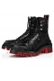 Christian Louboutin Panaroot Duna Botas Recubiertas De Canva De Cuero De Becerro Negro Zapatos De Christian Louboutin