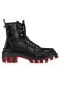 Christian Louboutin Panaroot Duna Botas Recubiertas De Canva De Cuero De Becerro Negro Zapatos De Christian Louboutin