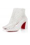 Christian Louboutin Porlibooty 85 Mm Bajo las Botas de Cuero de Napa Bianco CL Zapatillas