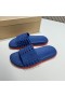 Christian Louboutin Take It Easy Mulas de Goma de color Azul Oscuro Zapatos CL