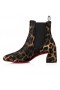 Christian Louboutin Turelastic 55 Mm Bajo Las Botas De Cuero De Becerro Pony Kitty Leopard Zapatos De Christian Louboutin