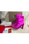 Christian Louboutin Vibella de Tobillo Botas de 85mm de Raso Holly Rosa