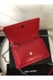 Saint Laurent la comisión de la mujer de la puesta de sol en Cadena de la Cartera Roja de Cocodrilo en Relieve de Cuero