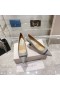 Jimmy Choo Rene 65 Señaló Bombas De Logotipo-Cinta Tejida Gris