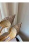 Jimmy Choo 65mm Bombas de Brillo de Degradar el Tejido de Oro