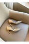 Jimmy Choo 65mm Bombas de Brillo de Degradar el Tejido de Oro