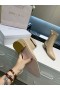 Jimmy Choo Arranque de Tobillo 45mm Bolsillo Decoración Med Talón de color Beige