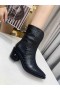 Jimmy Choo Tobillo de Arranque de 50mm en Relieve de Cuero Negro