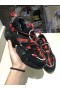 Jimmy Choo Diamante Camino Multicolor Cuero Malla Negro Rojo