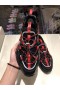 Jimmy Choo Diamante Camino Multicolor Cuero Malla Negro Rojo