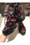 Jimmy Choo Diamante Camino Multicolor Cuero Malla Negro Rojo