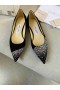 Jimmy Choo Amor Plana De Ante Negro