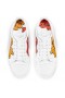 Christian Louboutin Adolon Junior Zapatillas de deporte de Cuero de Becerro de Shun Sudo Impresión de la Flor Blanca CL Zapatillas