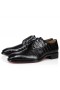 Christian Louboutin Chambeliss Derbis de Cocodrilo en Relieve de Cuero de Becerro Negro Zapatos CL