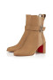Christian Louboutin Cl Chelsea Botín 70 Mm Bajo Las Botas De Cuero De Becerro De Roca Zapatos De Christian Louboutin